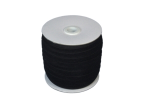Plochá pletená pružná páska 10 mm (580) černý polyester