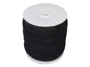 Flat knitted elastic band 15 mm (580) black polyester
