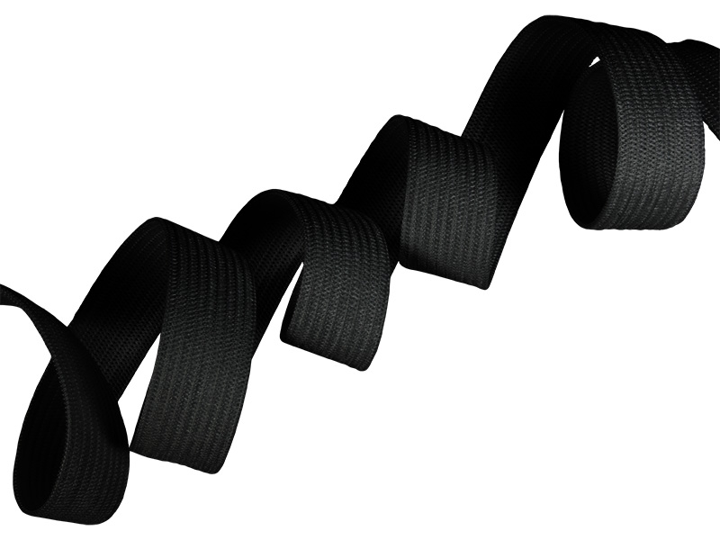 Knitted elastic tape 30 mm (580) black polyester 25 mb