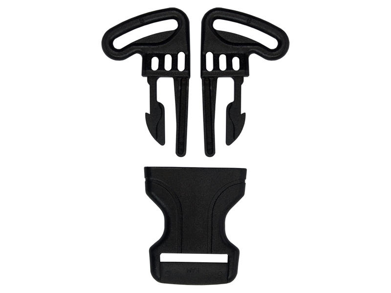 Plastic buckle 25 mm tekla 8 black 100 pcs