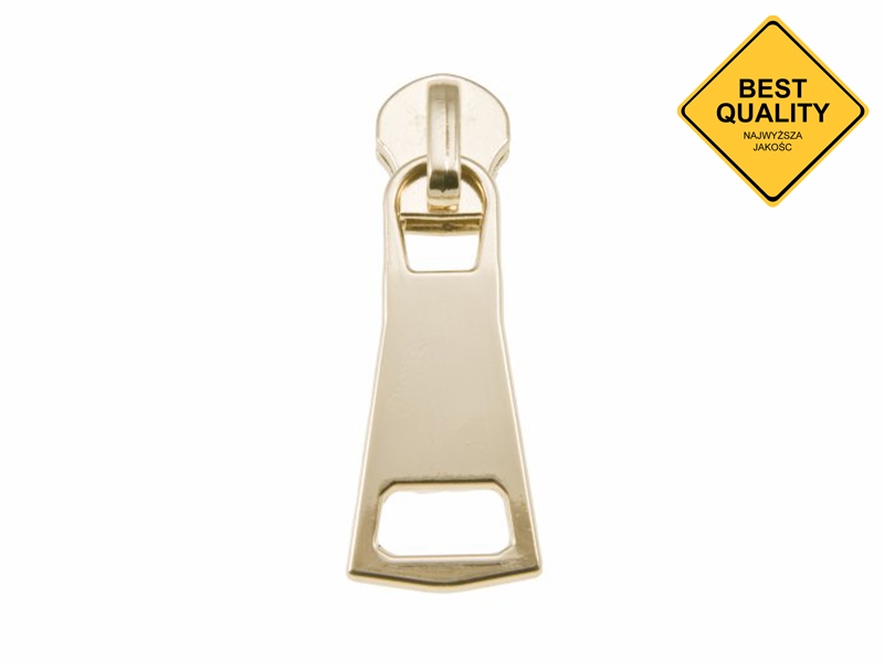 EXTRA SHINING SLIDER FOR NYLON ZIPPER TAPES 8 NON LOCK 0295-3049 GLOSSY GOLD 1 PCS