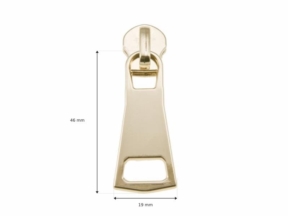 Suwak do taśmy suwakowej metalowej 8 non lock 0295-3049 złoto połysk
