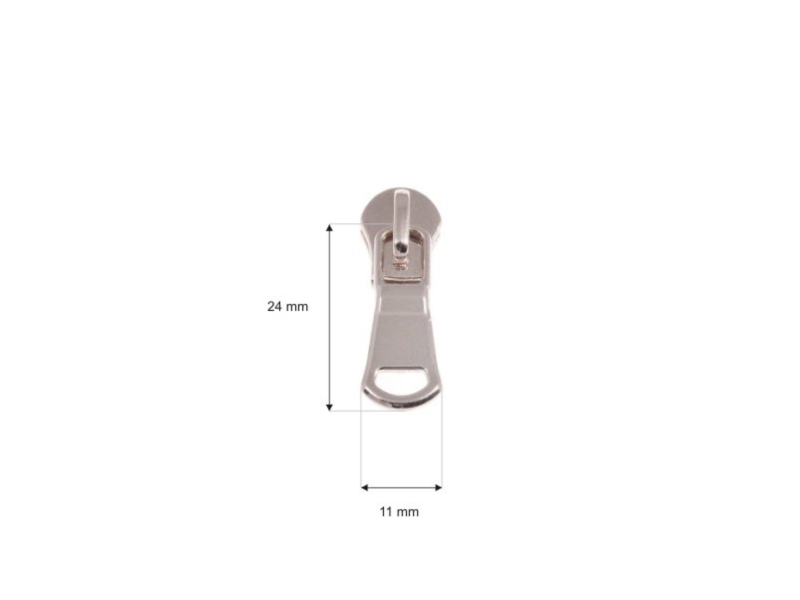 EXTRA SHINING SLIDER FOR METAL ZIPPER TAPES 5 NON LOCK NC1 GLOSSY NICKEL&nbsp50 PCS
