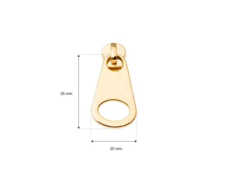 JEZDEC KE KOVOVÝM ZIPŮM 5 NON LOCK 0292-3214 ZLATO 1 KS