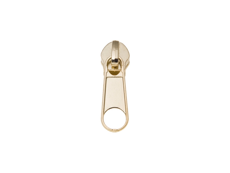 EXTRA LIGHT SHINING SLIDER FOR NYLON ZIPPER TAPES 5 NON LOCK GLOSSY GOLD 2,6 G&nbsp100/500 PCS