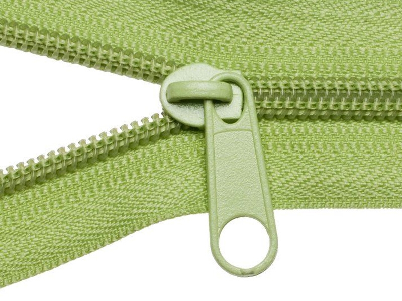 SLIDER FOR NYLON ZIPPER TAPES 5 NON LOCK LIGHT GREEN 041 100/500 PCS