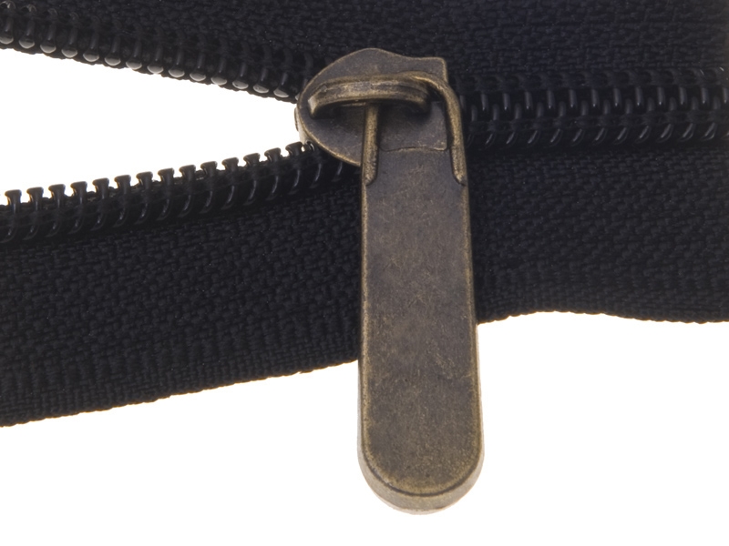 SLIDER FOR NYLON ZIPPER TAPES 5 NON LOCK OLD GOLD 100/500 PCS