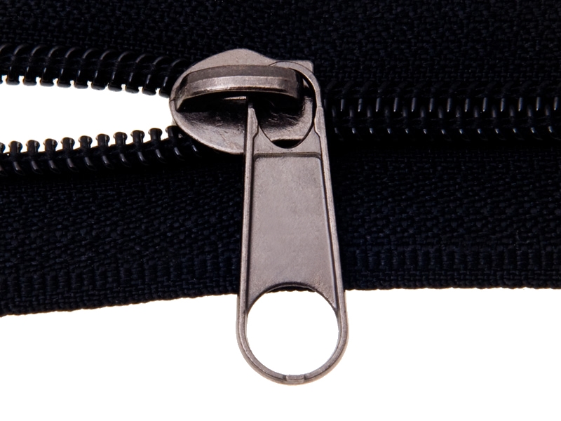 SLIDER FOR NYLON ZIPPER TAPES 5 NON LOCK BLACK NICKEL 2,6 G&nbsp100/500 PCS