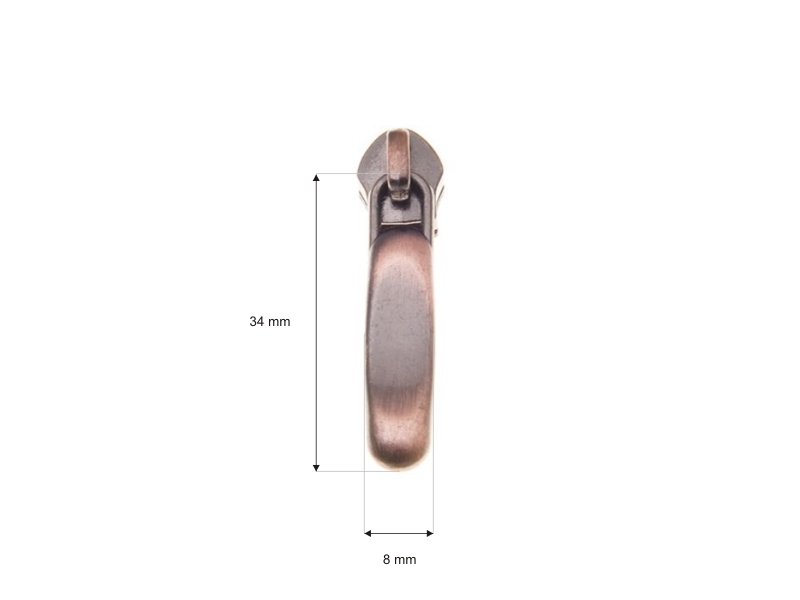 Suwak do taśmy suwakowej spiralnej 5 non lock 0292-3202 mosiądz