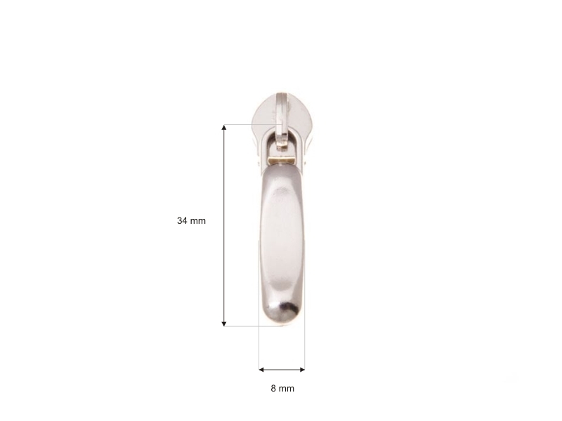 SLIDER FOR NYLON ZIPPER TAPES 5 NON LOCK NICKEL 100/500 PCS