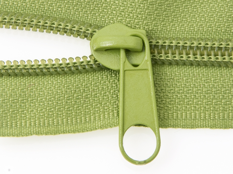 SLIDER FOR NYLON ZIPPER TAPES 5 NON LOCK GREEN 100/500 PCS