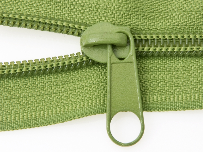 SLIDER FOR NYLON ZIPPER TAPES 5 NON LOCK GREEN 100/500 PCS