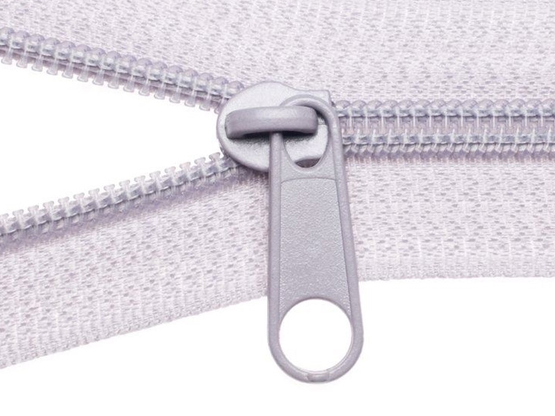 SLIDER FOR NYLON ZIPPER TAPES 5 NON LOCK LIGHT GREY 100/500 PCS