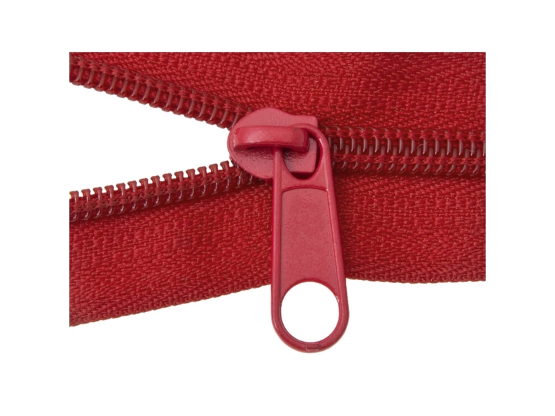 SLIDER FOR NYLON ZIPPER TAPES 5 NON LOCK RED 100/500 PCS