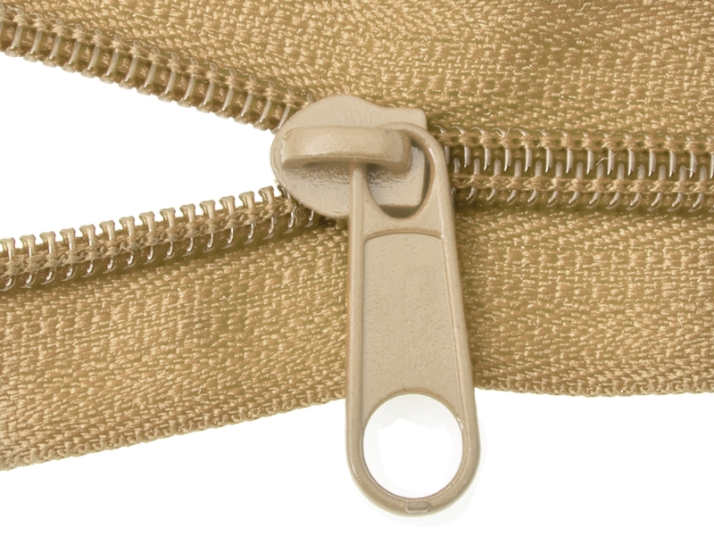 SLIDER FOR NYLON ZIPPER TAPES 5 NON LOCK BEIGE 100/500/1000 PCS