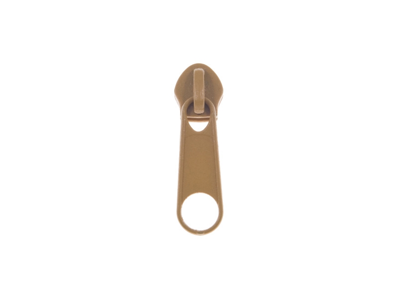 SLIDER FOR NYLON ZIPPER TAPES 5 NON LOCK BROWN 100/500 PCS