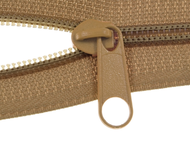 SLIDER FOR NYLON ZIPPER TAPES 5 NON LOCK BROWN 100/500 PCS