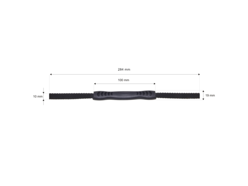 Plastic handle 19/100 mm black  50  pcs