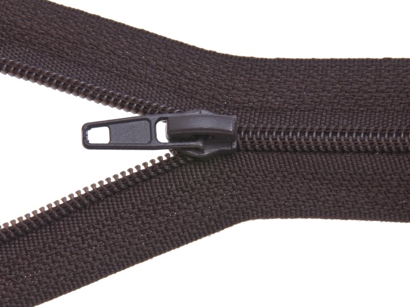 Suwak do taśmy suwakowej spiralnej z kordlem 3 auto lock (141) ciemnobrązowy