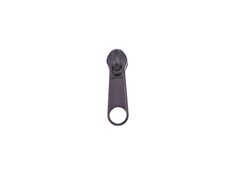 SLIDER FOR NYLON ZIPPER TAPES WITH  CORD 3 NON LOCK DARK BROWN 100/500 PCS