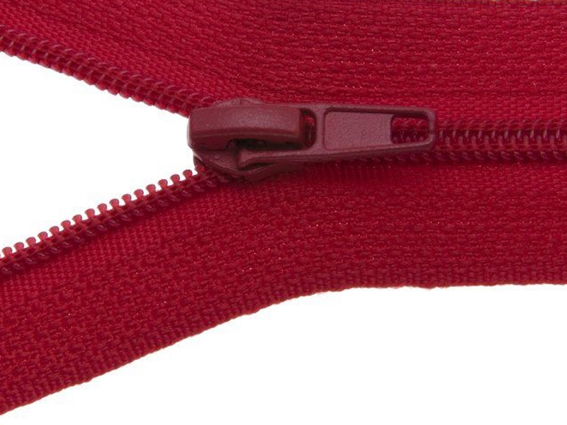 SLIDER FOR NYLON ZIPPER TAPES WITH CORD 3 AUTO LOCK RED 100/500 PCS