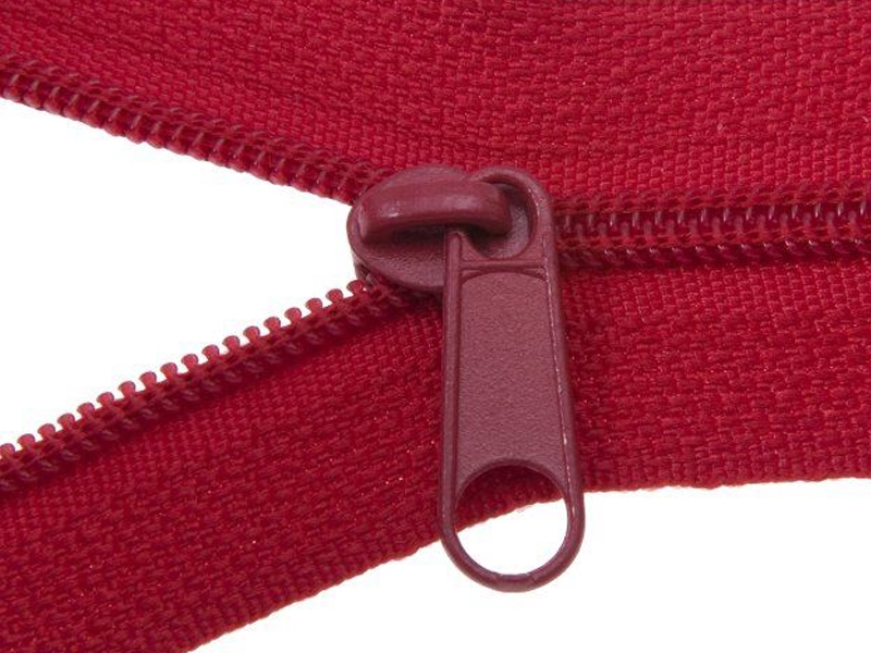 SLIDER FOR NYLON ZIPPER TAPES WITH CORD 3 NON LOCK RED 100/500 PCS