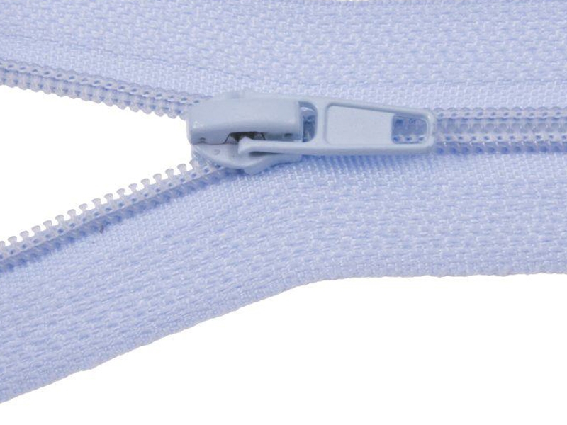 SLIDER FOR NYLON ZIPPER TAPES WITH  CORD 3 AUTO LOCK LIGHT BLUE 100/500 PCS