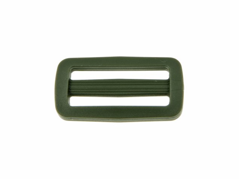 Plastic slide buckle 38/16 mm Ignacy olive 100 pcs