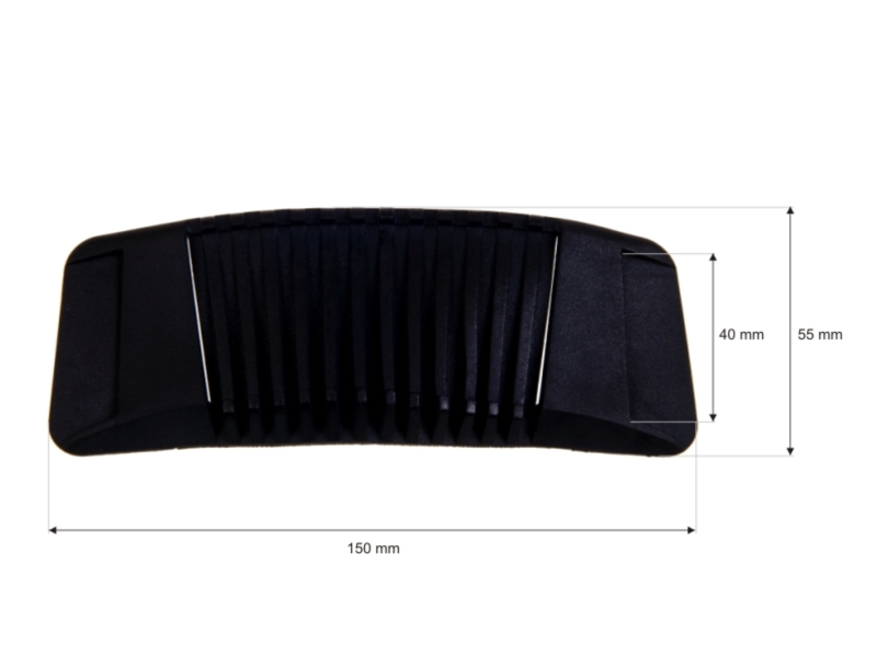 Plastic shoulder pad 40/150 mm kacper black 50 pcs