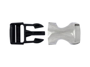 Klamra plastikowa 20 mm czarna + nikiel