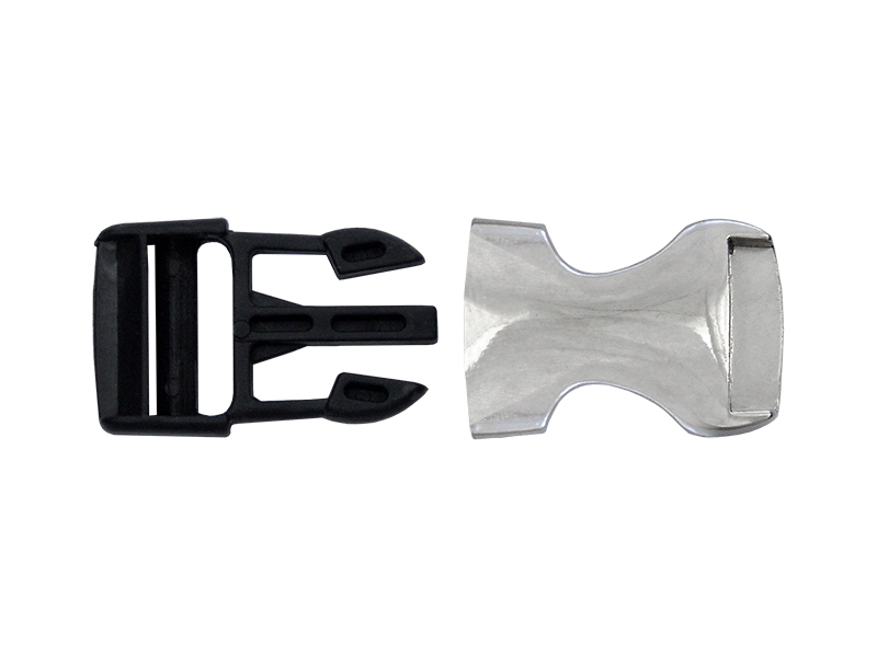 Klamra plastikowa 20 mm czarna + nikiel