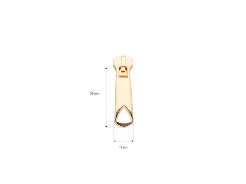 EXTRA GLANZ SCHIEBER FÜR  REIßVERSCHLUSSBAND AUS METALL 5 NON LOCK NC3 LICHT GOLD&nbsp50 ST.
