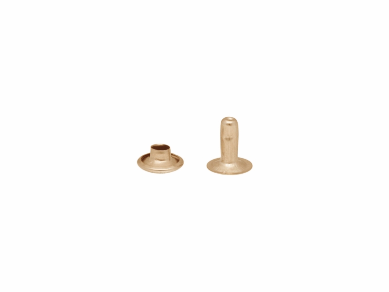 METAL  RIVET ONE-SIDED 8/3/9 MM LIGHT   GOLD 1000 PCS