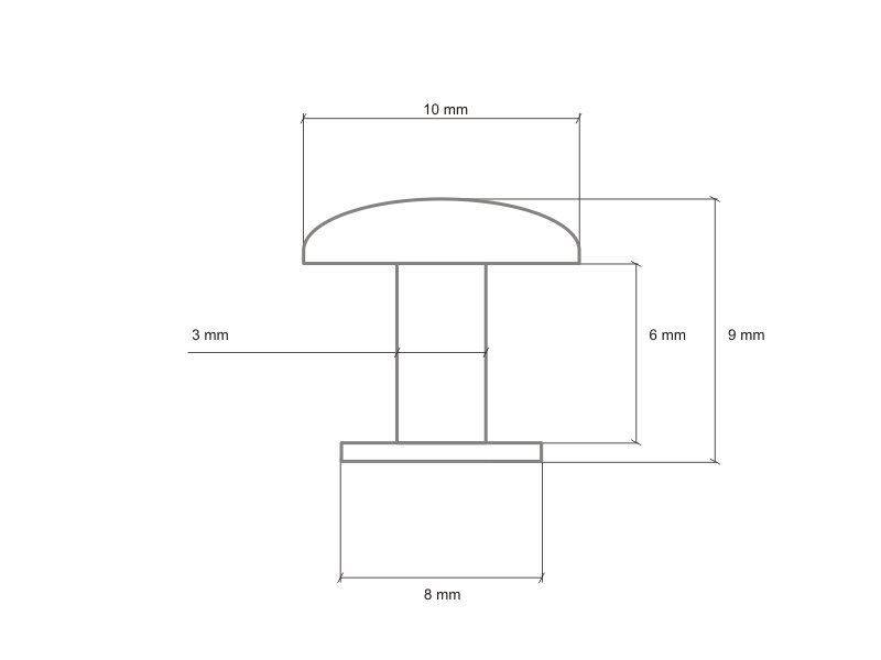 ROSTFREI  NIETE EINSEITIG 10/3/10 MM NICKEL 500 ST.