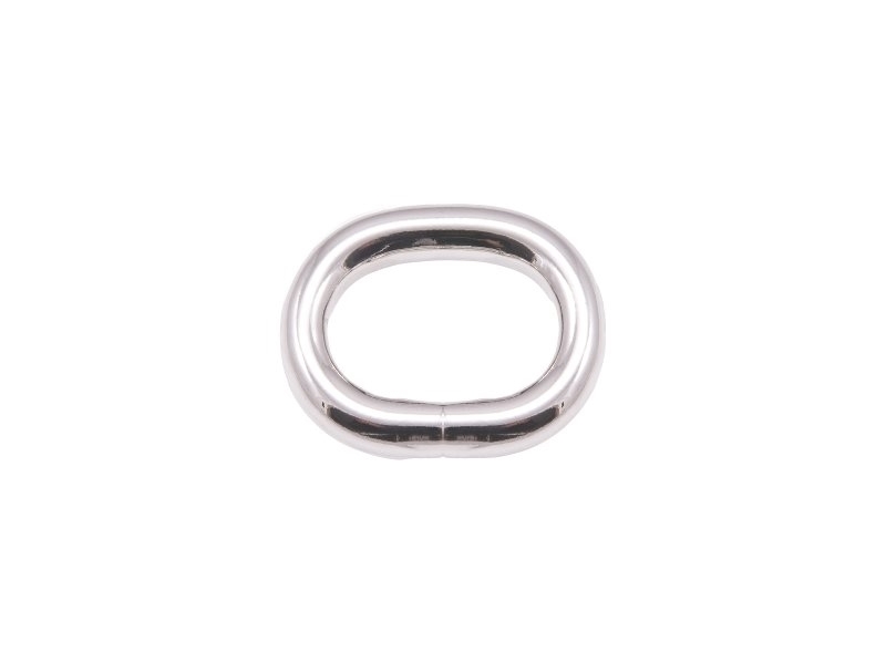 METAL RING (OVAL) 26/16/5 MM GLOSSY  NICKEL   WIRE  100 PCS