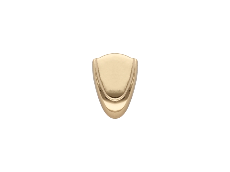 Metal fitting for zip tape glossy gold 100 pcs
