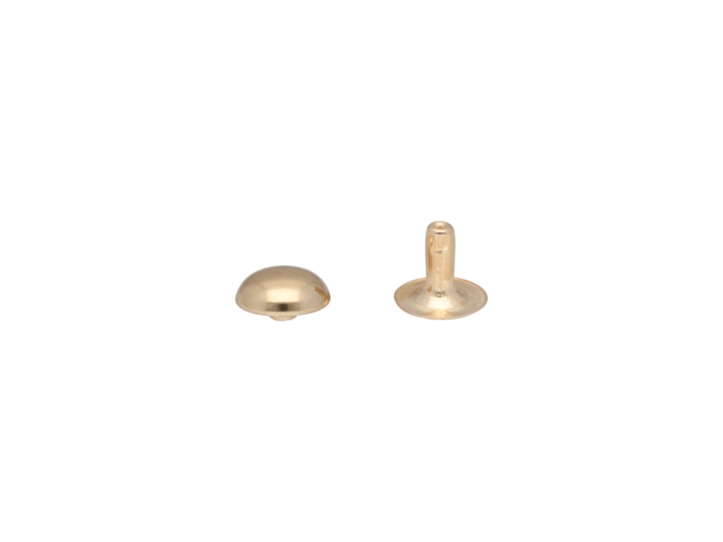 KUPPEL  NIETE EINSEITIG 10/3/9 MM LICHT GOLD 1000 ST.