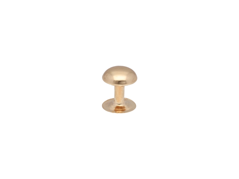 METAL   RIVET BALL HEAD ONE-SIDED 10/3/12 MM LIGHT GOLD 1000 PCS