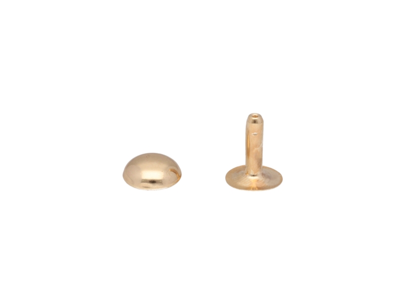METAL   RIVET BALL HEAD ONE-SIDED 10/3/12 MM LIGHT GOLD 1000 PCS