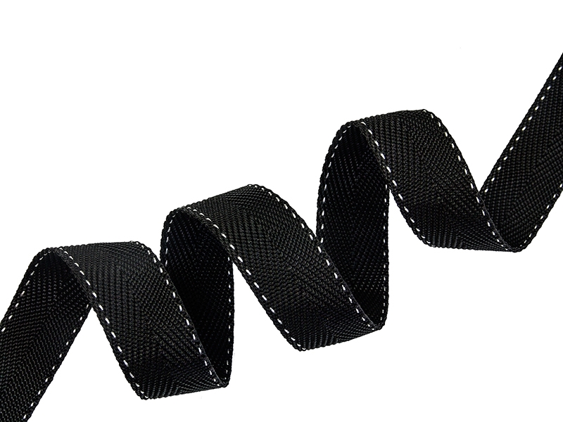 Dekoratives   Fischgrätmuster Einfassband 25 mm/1,15 mm (580) Schwarz