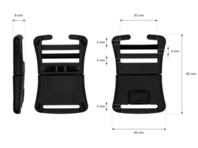 Klamra plastikowa 30x64 mm Tola 3 czarna