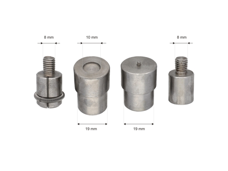 Fixing set for snap fasteners alfa 10 mm set