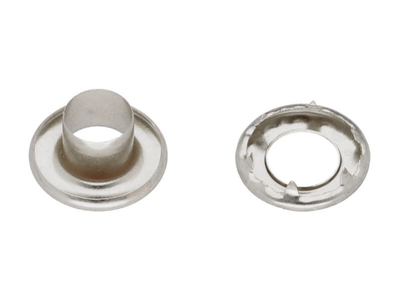 Nierdzewne oczko metalowe wzmocnione  8/17/7.5 mm nikiel