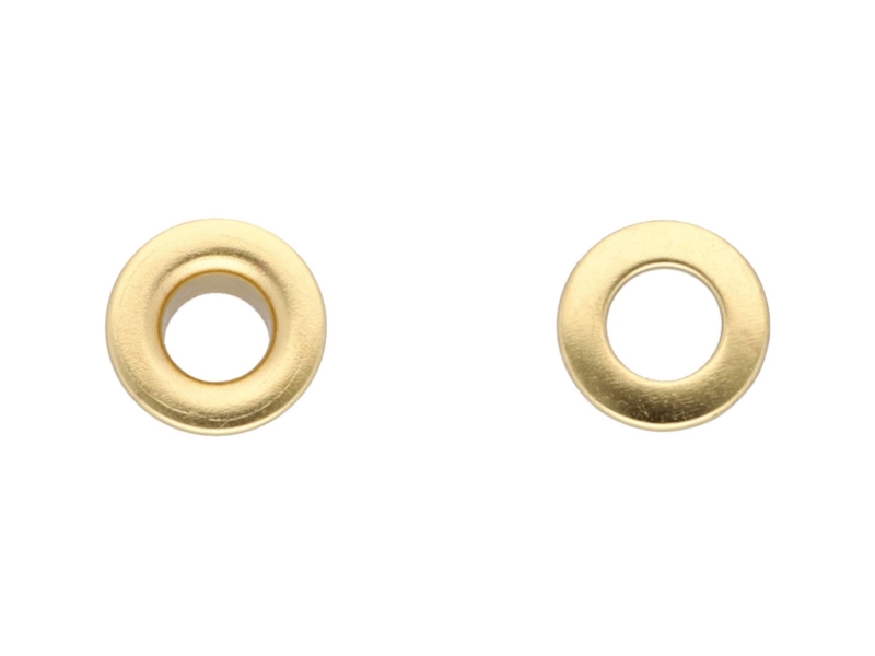 STAINLESS  METAL EYELET WITH GROMMET 8/17/7,5 MM GOLD 100 PCS