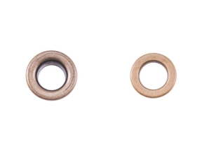 Nierdzewne oczko metalowe wzmocnione  8/17/7.5 mm stare złoto