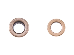 Nierdzewne oczko metalowe wzmocnione  9,5/21/7 mm stare złoto