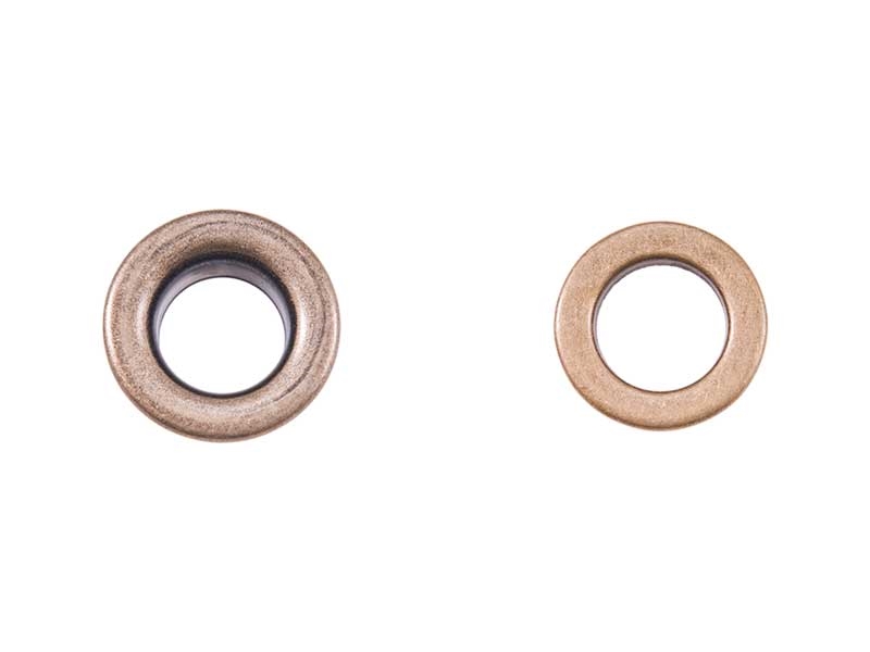 STAINLESS  METAL EYELET WITH GROMMET 9,5/21/7 MM OLD GOLD 100 PCS
