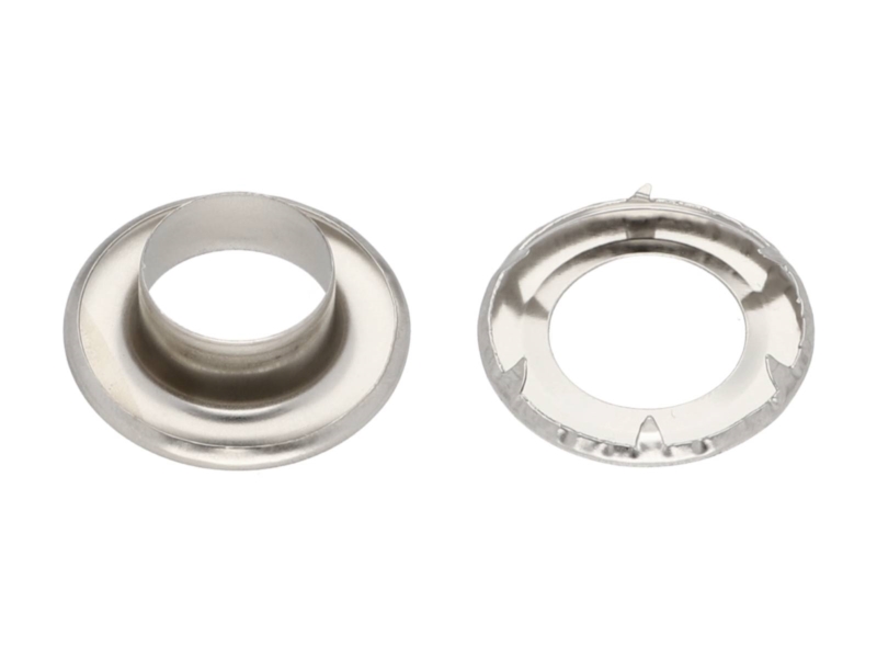 ROSTFREI  ÖSE AUS METALL MIT UNTERLEGSCHEIBE 13,5/25/8,3 MM NICKEL 100 ST.
