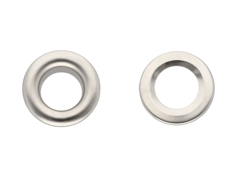 ROSTFREI  ÖSE AUS METALL MIT UNTERLEGSCHEIBE 13,5/25/8,3 MM NICKEL 100 ST.