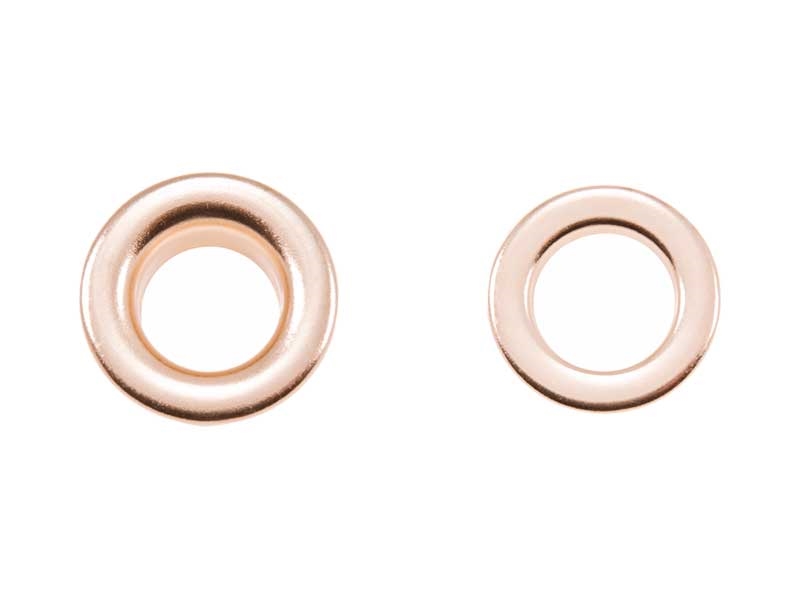ROSTFREI  ÖSE AUS METALL MIT UNTERLEGSCHEIBE 13,5/25/8,5 MM GOLD 100 ST.